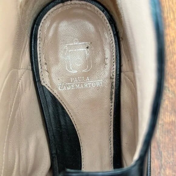 RARE Paula Cademartori | Heeled Leather Sandal with Buckles and Fringe - Picture 5 of 8